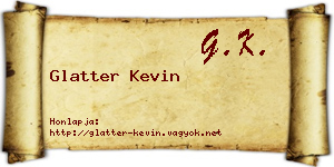 Glatter Kevin névjegykártya